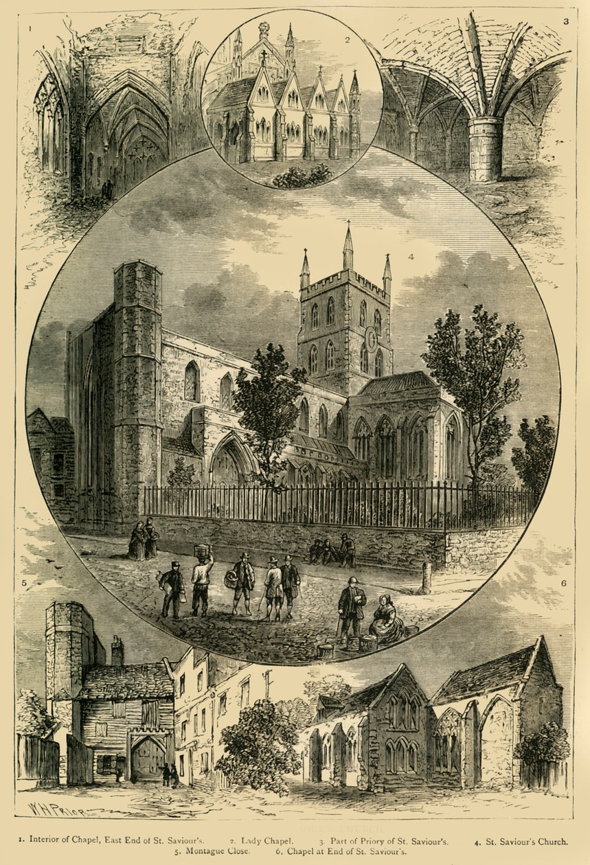 Udsigt over St. Frelsers Kirke, c1878. af Unbekannt