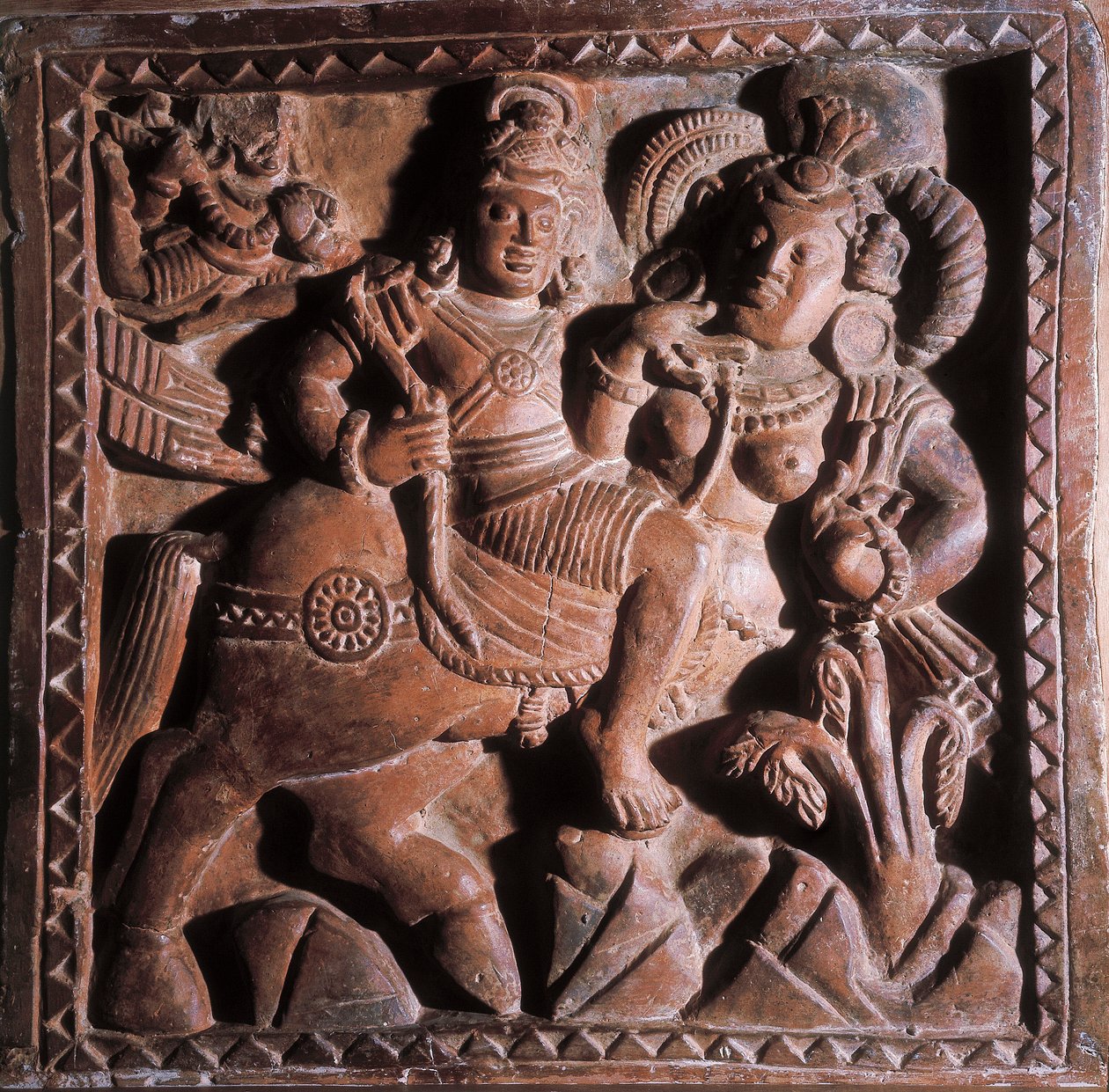 Vikrama, terracotta basrelief, 5-6. århundrede af Unbekannt