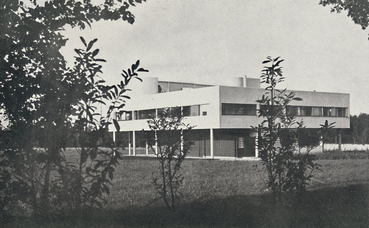 Villa ved Poissy, bygget i armeret beton, 1933 af Unbekannt