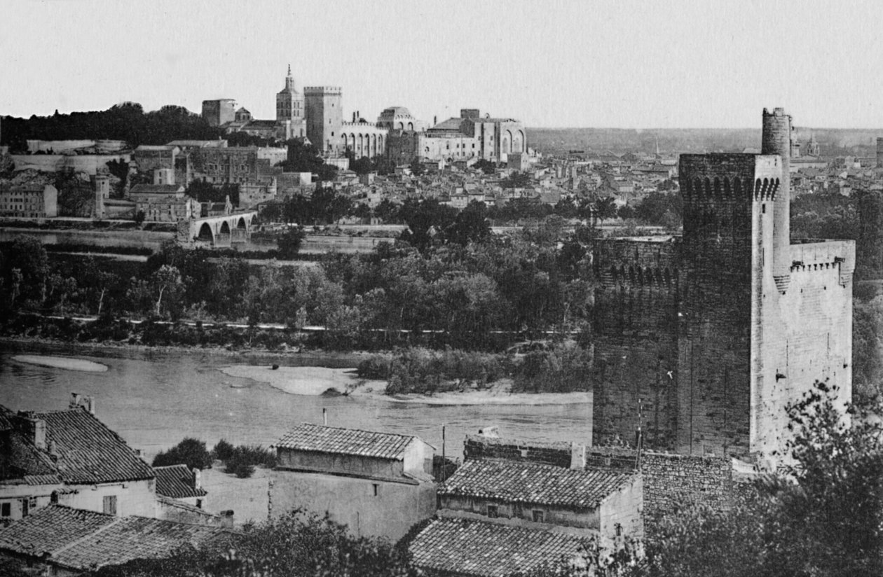 Villeneuve-Les-Avignon - Tårnet i Philippe-Le-Bel 14. århundrede., Rhônedalen. Paladset af Unbekannt