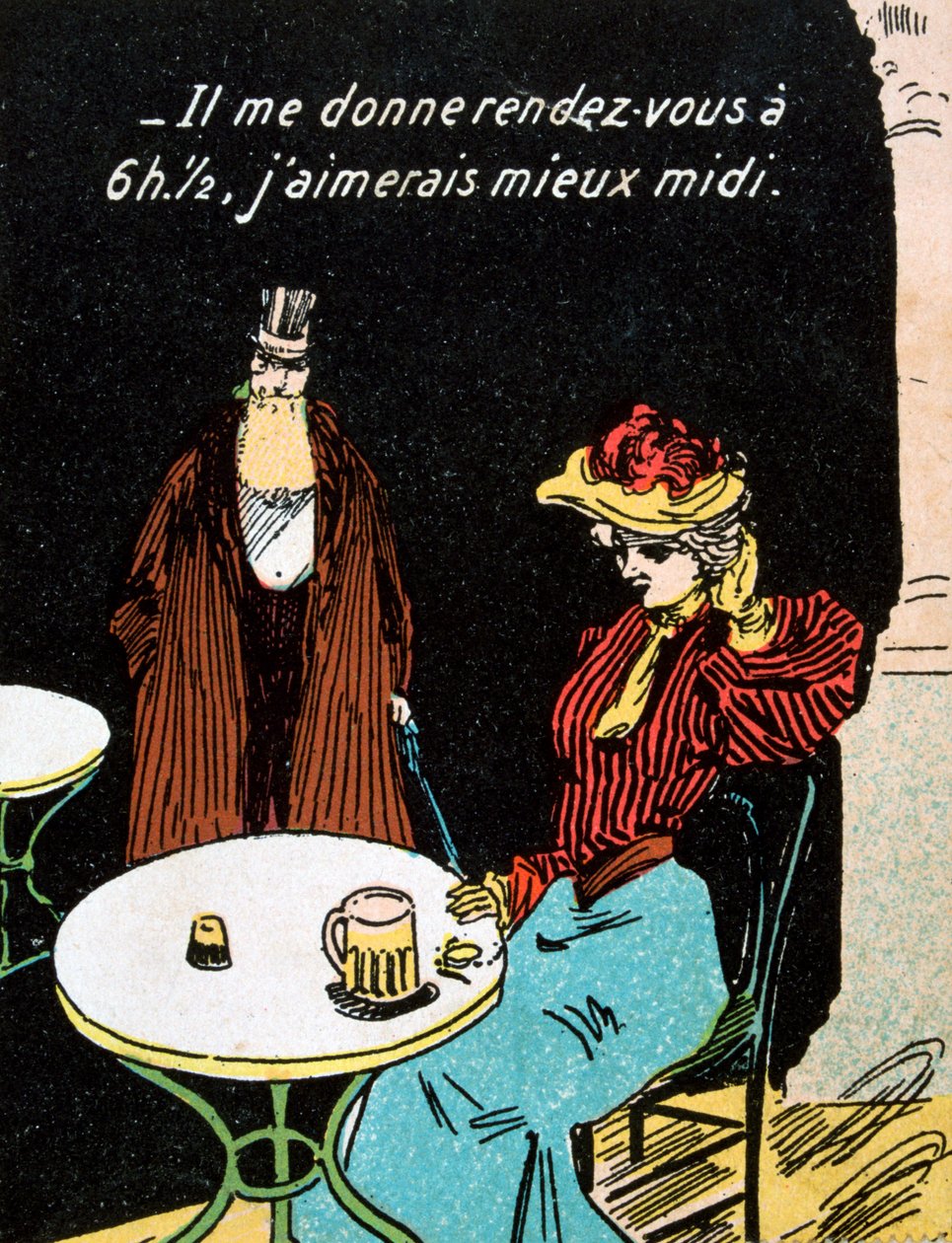 Vintage fransk postkort, c1900 af Unbekannt