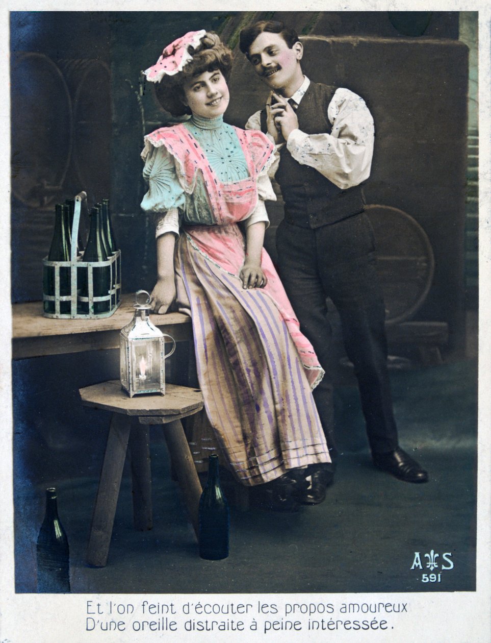 Vintage fransk postkort, c1900 af Unbekannt