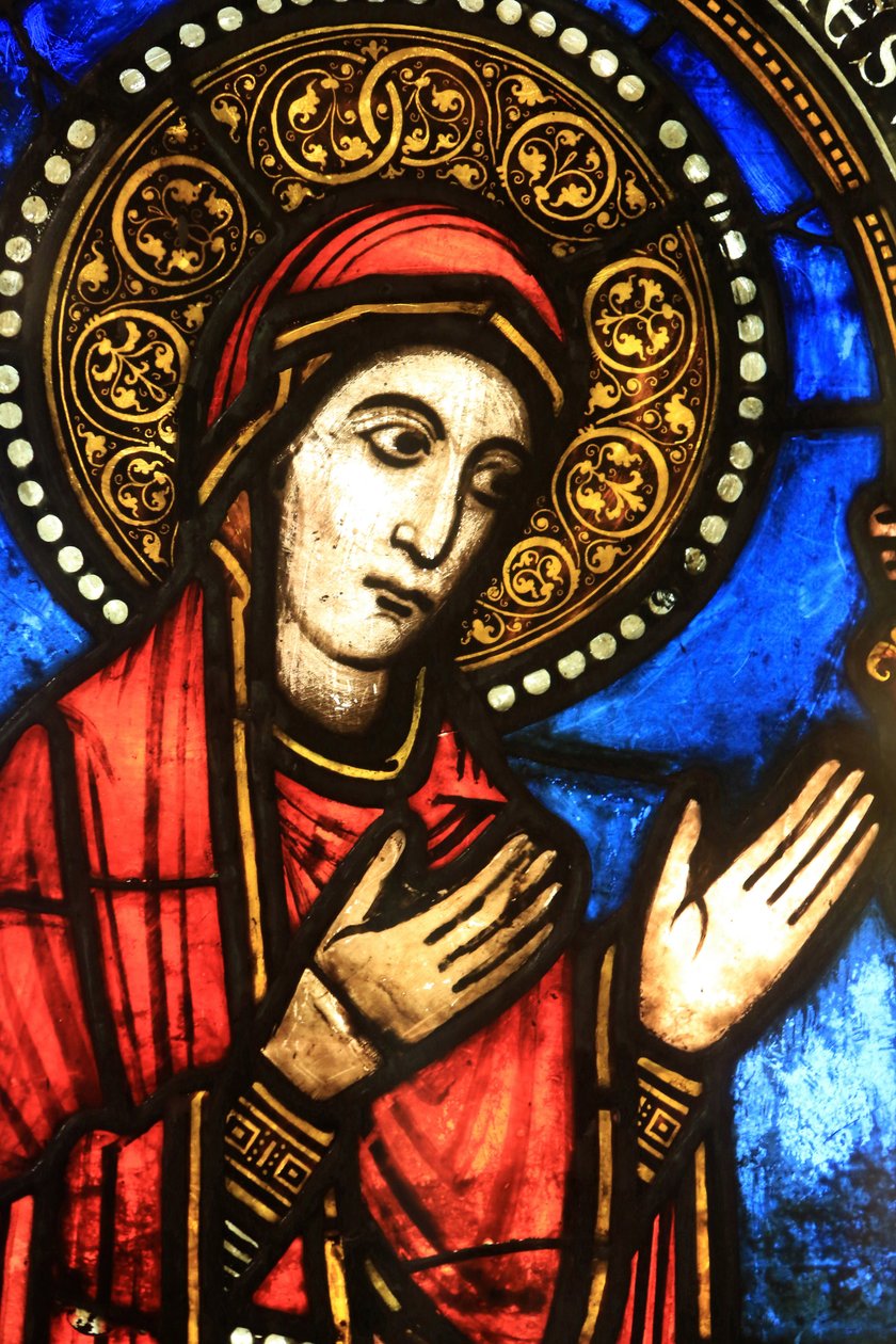 Jomfru Maria. Besøget. 3. kvartal af det tolvte århundrede. Oeuvre Notre Dame Museum i Strasbourg, Strasbourg, Frankrig af Unbekannt
