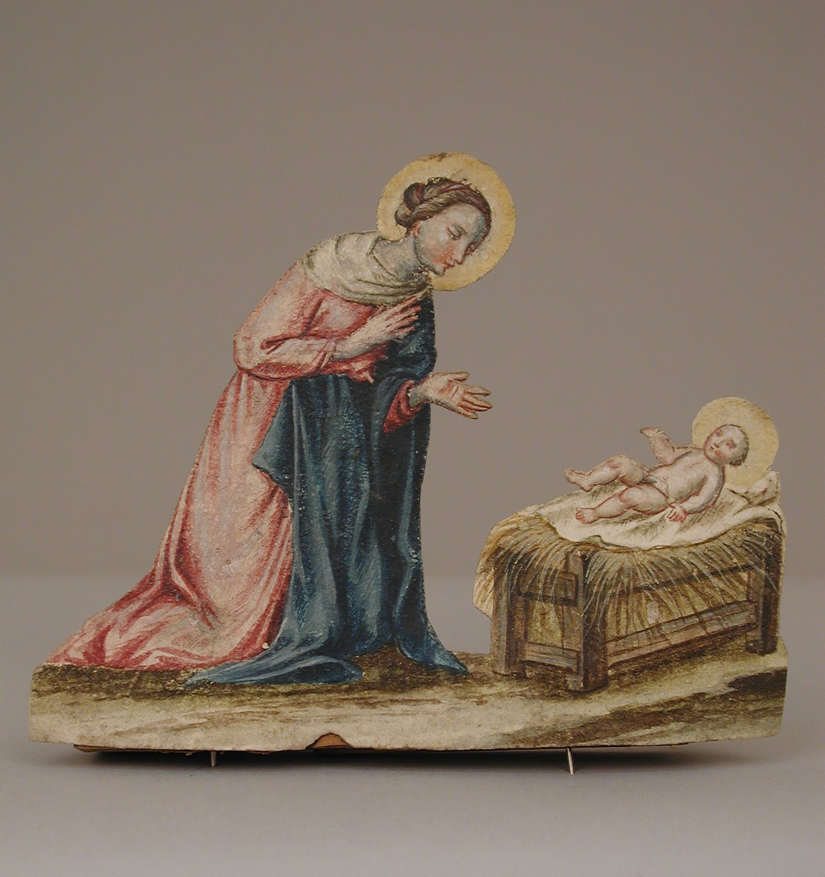 Jomfru Maria med Kristus i en krybbe, 1700-tallet. af Unbekannt