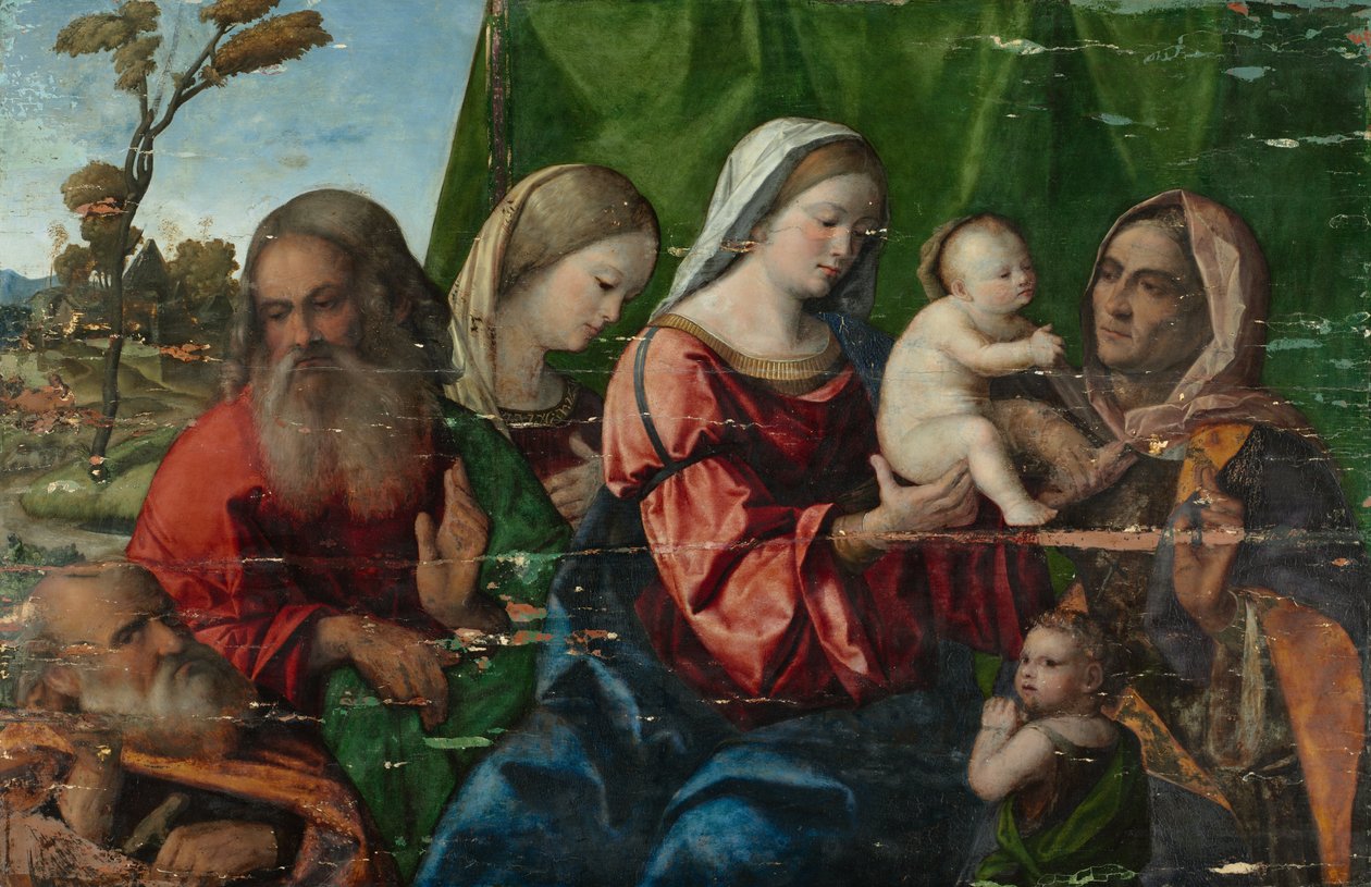 Jomfru og barn med hellige, ca. 1510. af Unbekannt