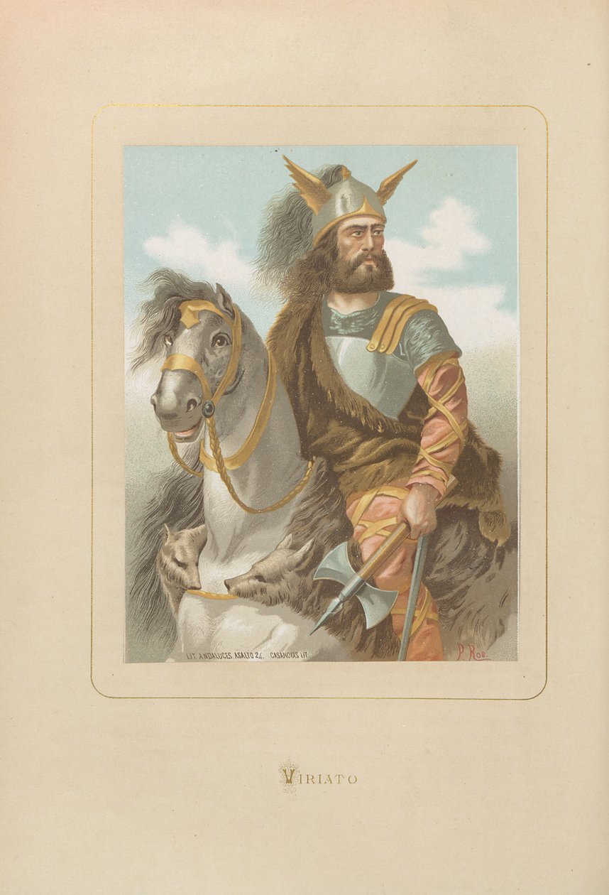 Viriathus. Fra: Berømte mænd og kvinder gennem tiden af ​​Juan Landa, 1875-1877. af Unbekannt