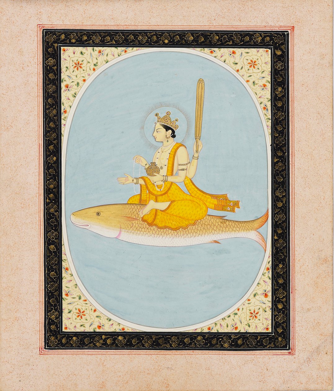 Vishnu som fiskeavatar, Matsya, 1805-1815 af Unbekannt