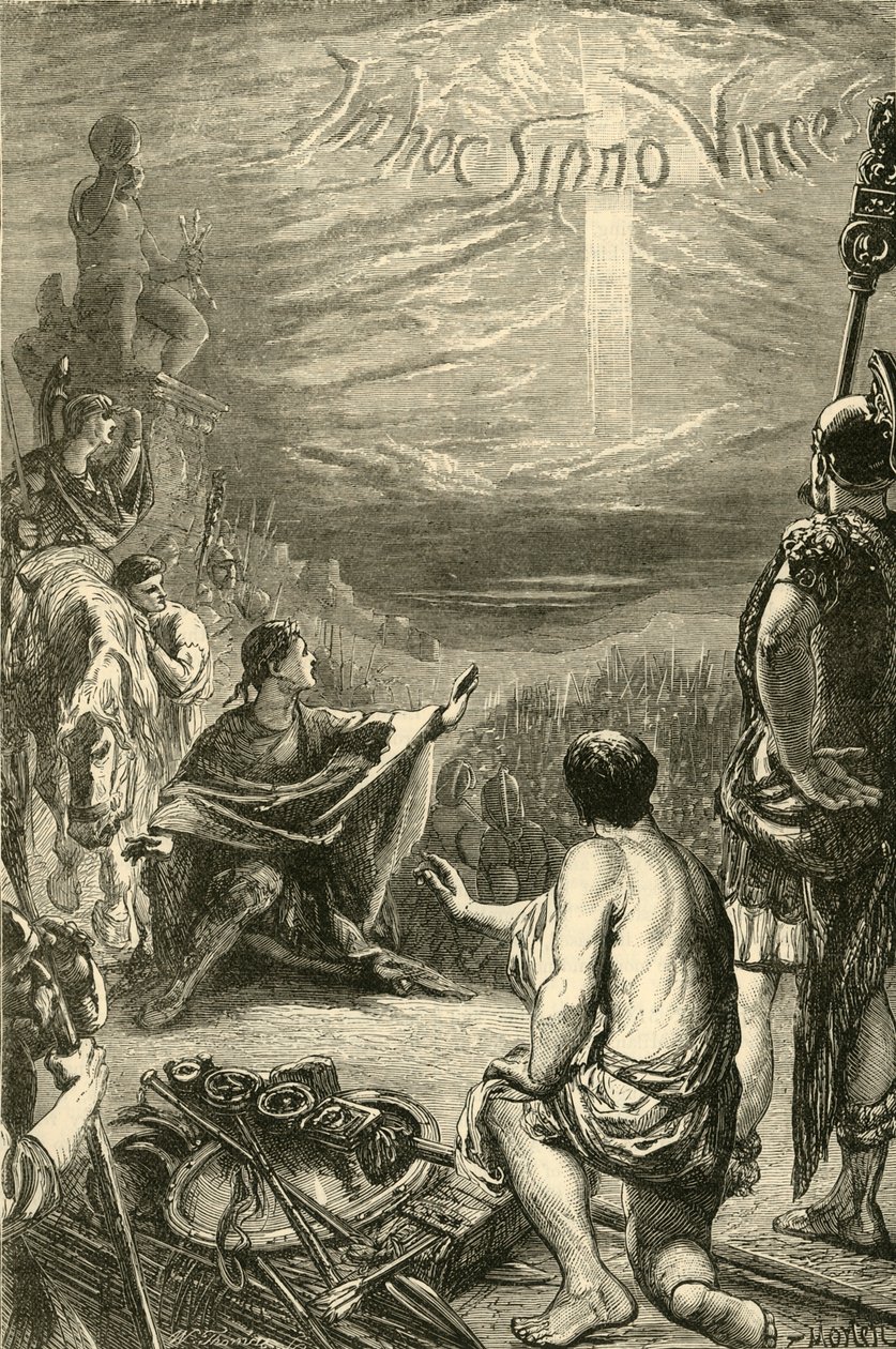 Vision af korset ved Saxa Rubra, 1890. af Unbekannt