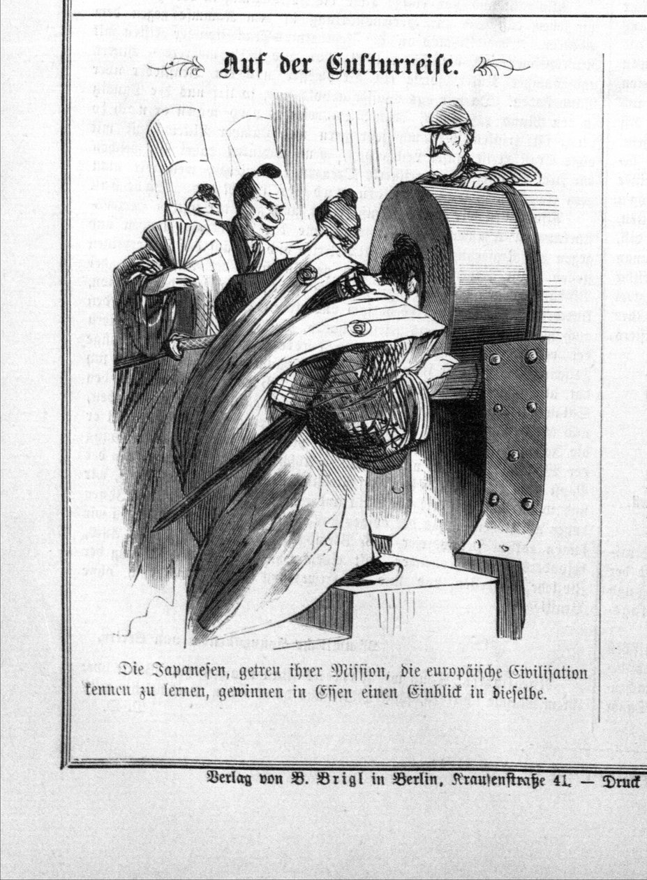 Besøg af Iwakura-missionen på Krupp-fabrikken i Essen, 1873. af Unbekannt