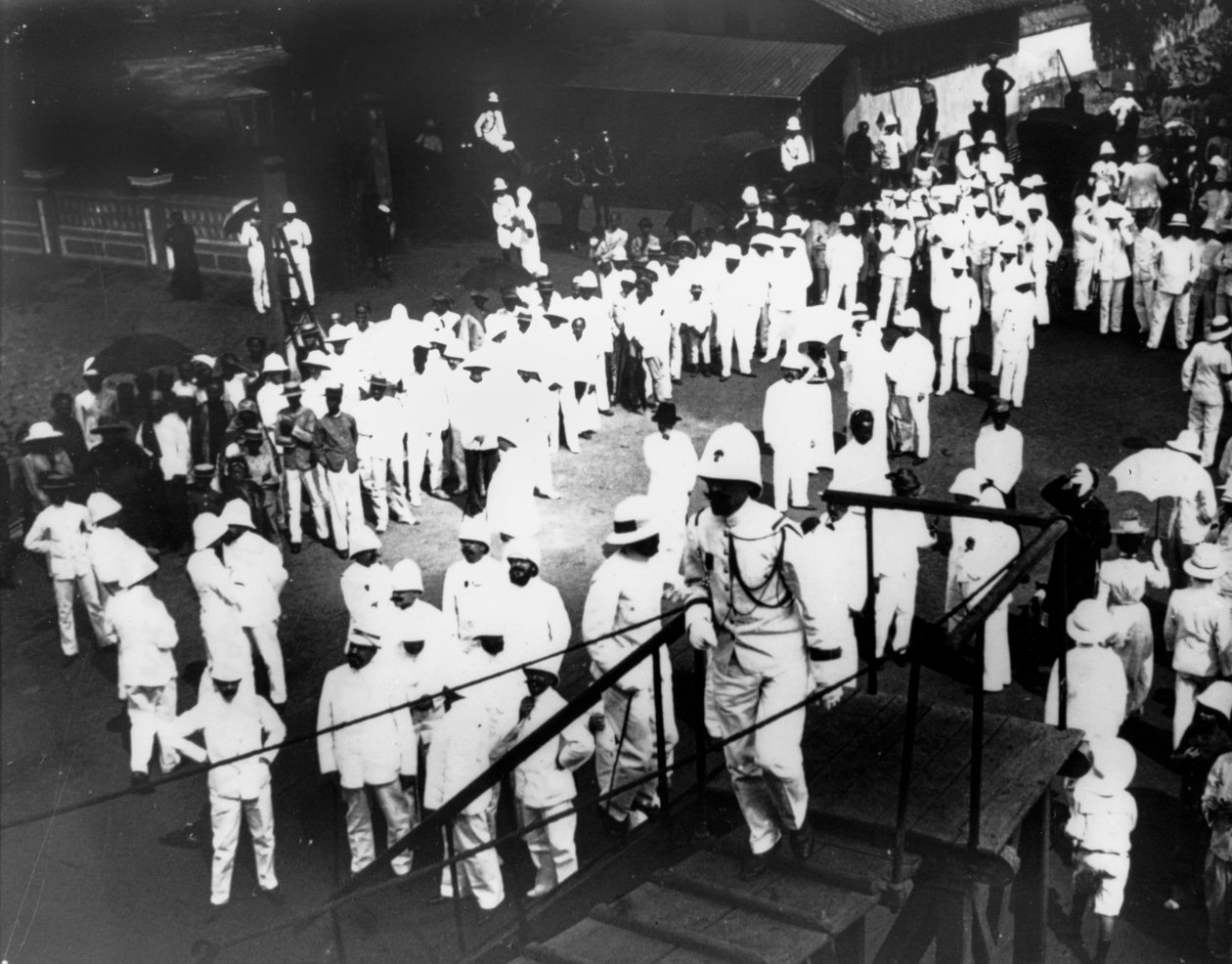 Besøgende i Port Doumen, Saigon, Vietnam, 1900 af Unbekannt
