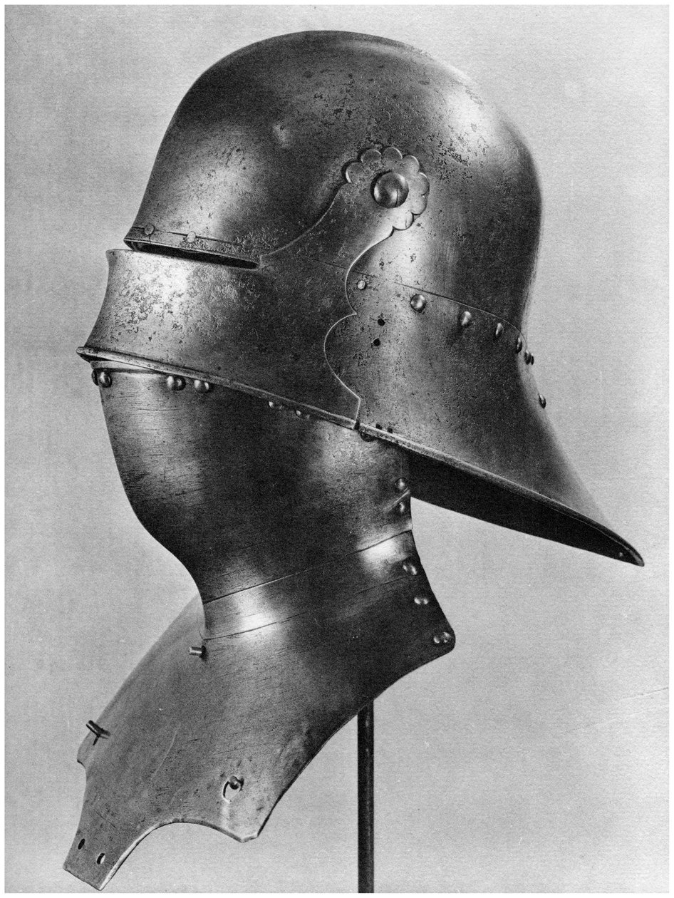 Visired sallet and bevor, c1480 1958 af Unbekannt