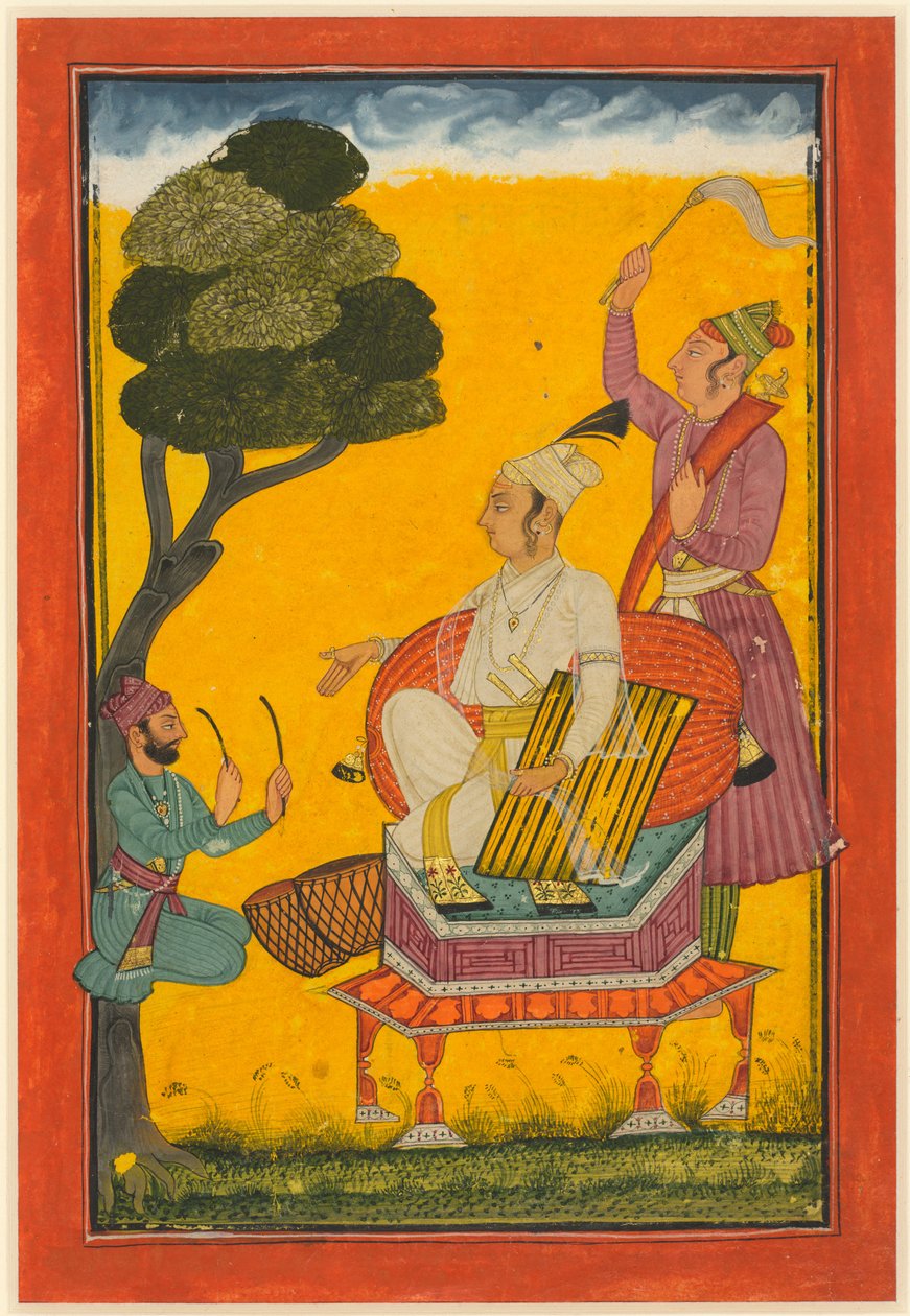 Vivaca Ragaputra, et blad fra Ragamala-serien, ca. 1700-1720