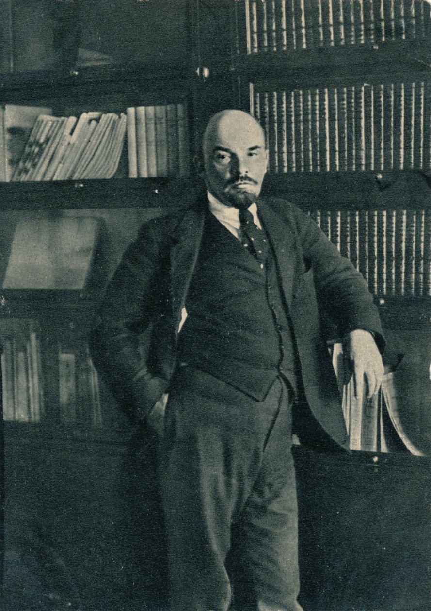 Vladimir Ilich Lenin, russisk bolsjevikleder, i Kreml, Moskva, Rusland, oktober 1918 af Unbekannt