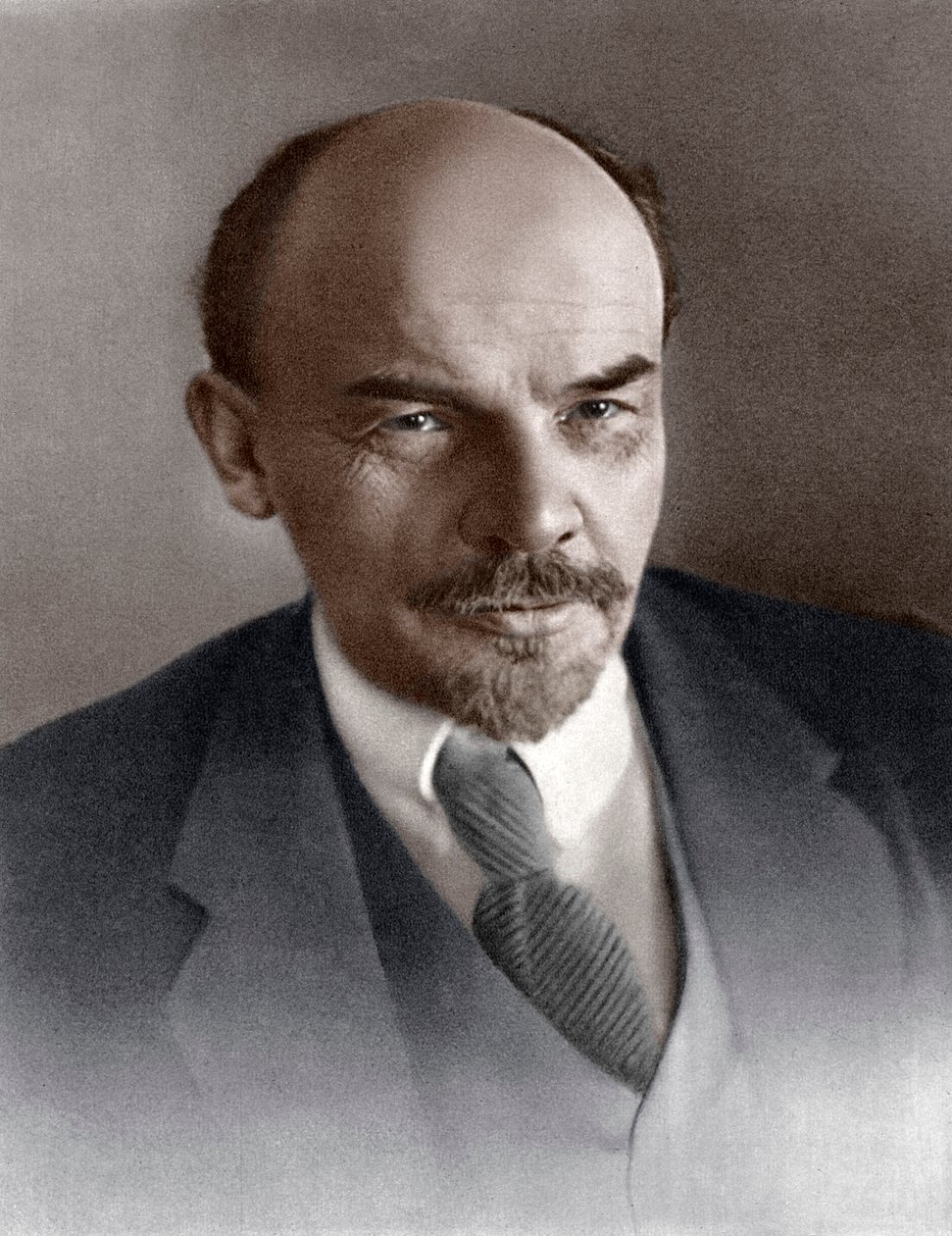 Vladimir Iljitsj Uljanov Lenin, russisk bolsjevikisk revolutionær, c1917 af Unbekannt