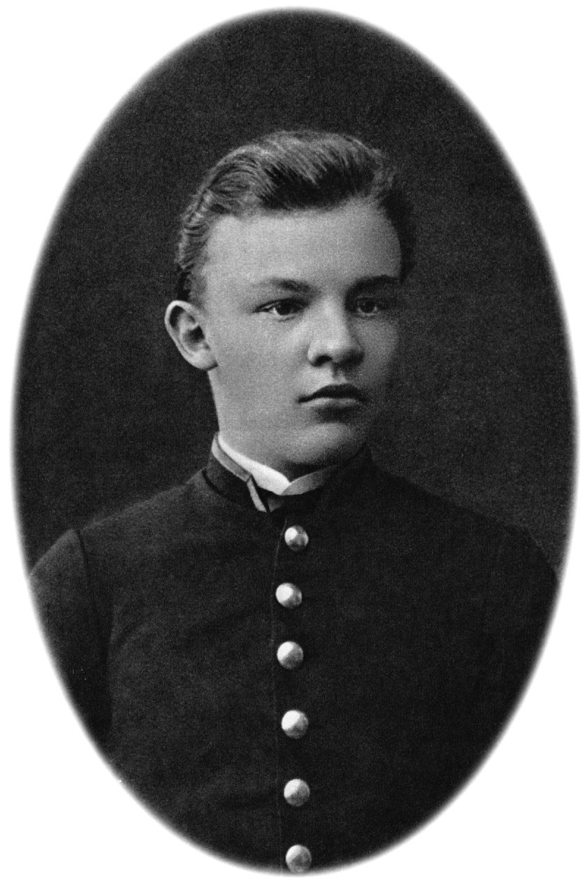 Vladimir Ulyanov Lenin som gymnasieelev, Simbirsk, Rusland, 1879 af Unbekannt