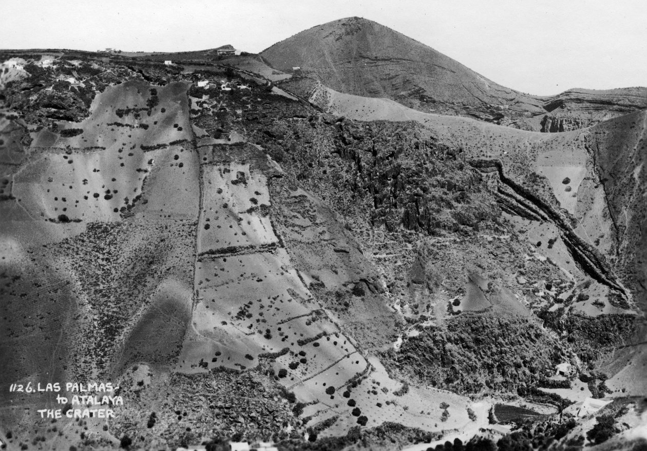 Vulkankrater mellem Las Palmas og Atalaya, Gran Canaria, De Kanariske Øer, Spanien, 20. århundrede af Unbekannt