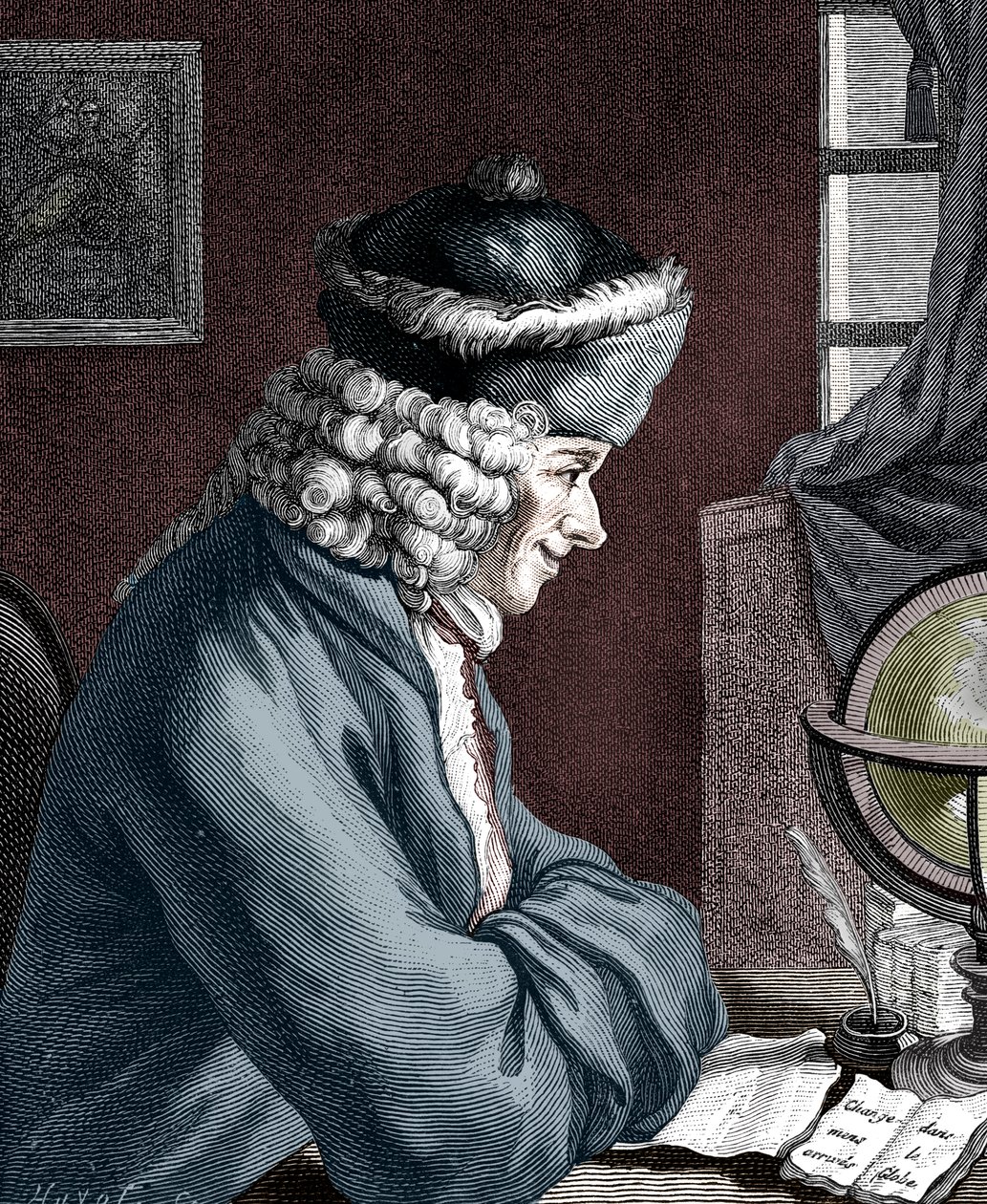 Voltaire, fransk forfatter, dramatiker, satiriker og bogstavmand fra det 18. århundrede af Unbekannt