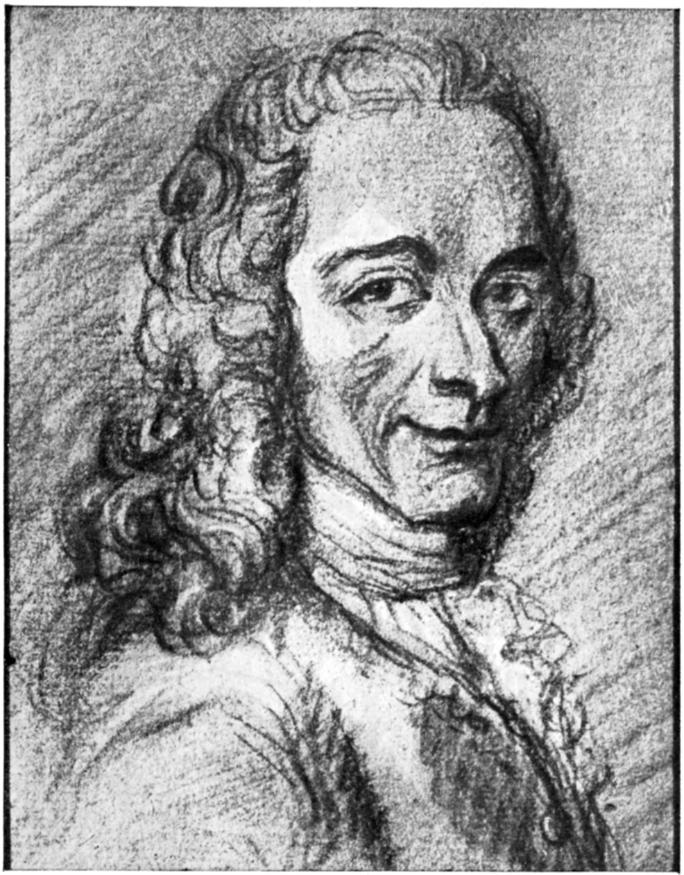 Voltaire, fransk oplysningsforfatter, essayist, deist og filosof, 1700-tallet af Unbekannt