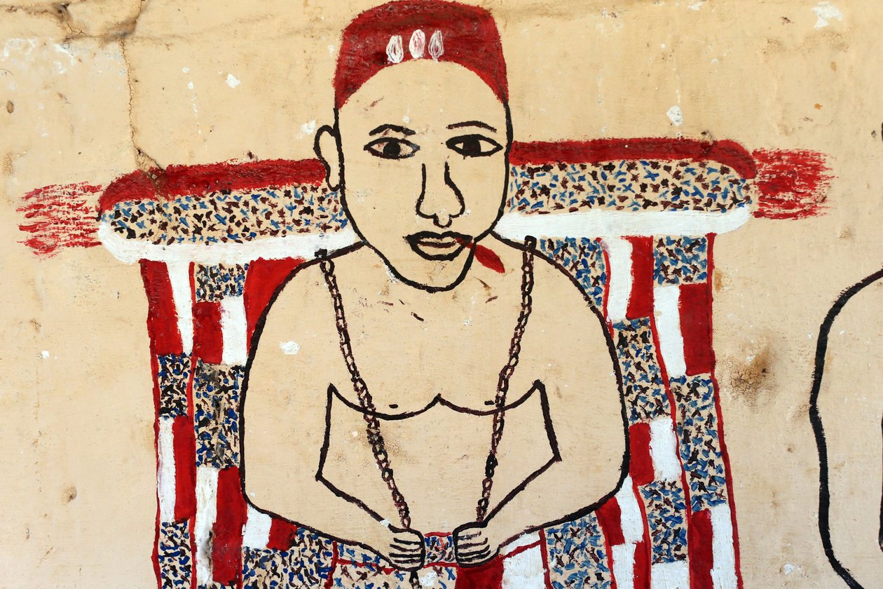 Voodoo vægmaleri på et kloster. Togoville, Togo af Unbekannt