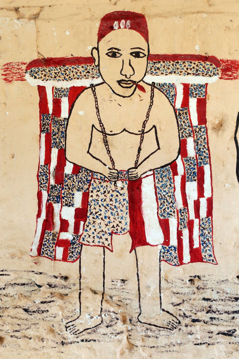Voodoo vægmaleri på et kloster. Togoville, Togo af Unbekannt