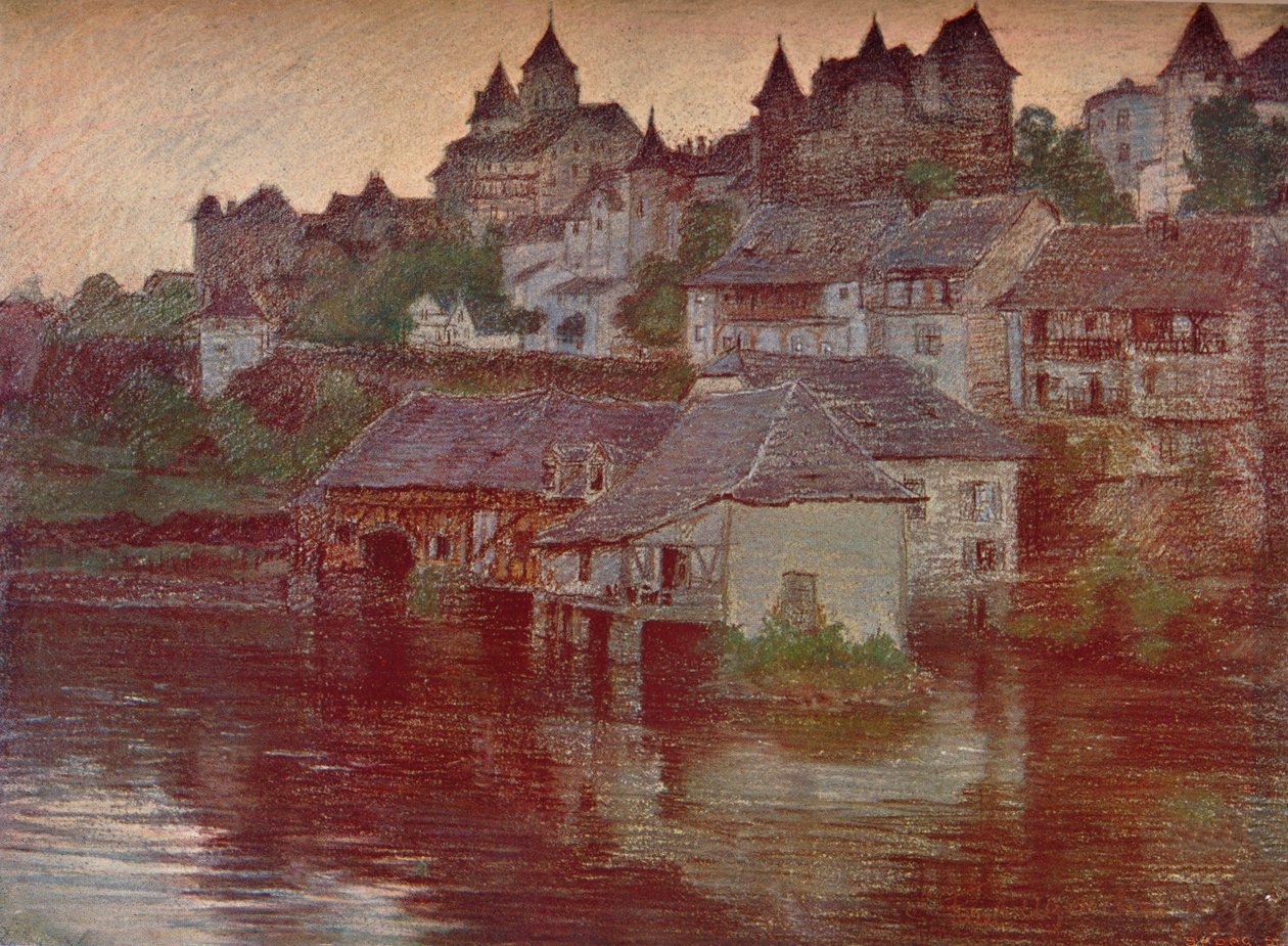 Generel udsigt over Zerche og den sydlige kyst af Vezere, 1913.1914 af Unbekannt