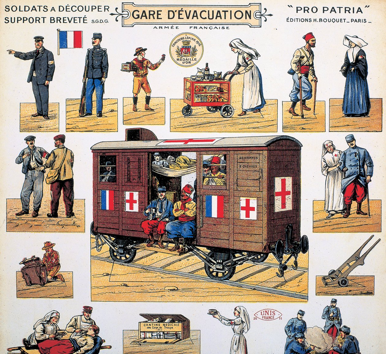 1. verdenskrig Røde Kors jernbanevogn, c 1916-1918 af Unbekannt