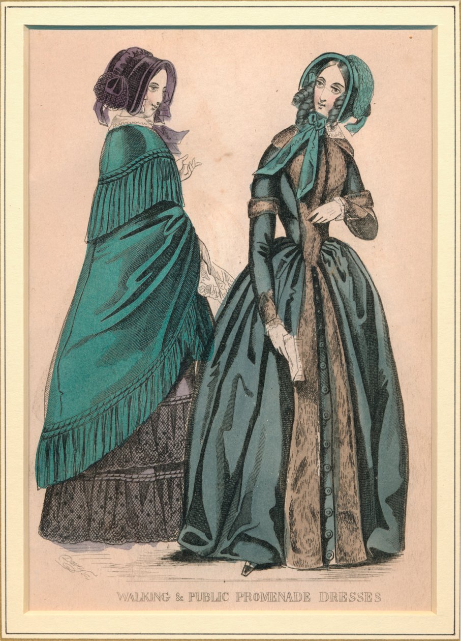 Walking & Public Promenade Kjoler, c1800-tallet. af Unbekannt