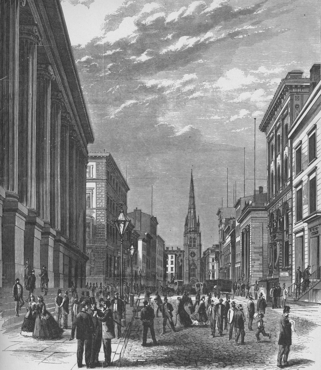 Wall Street, New York City, 1866, 1938 af Unbekannt