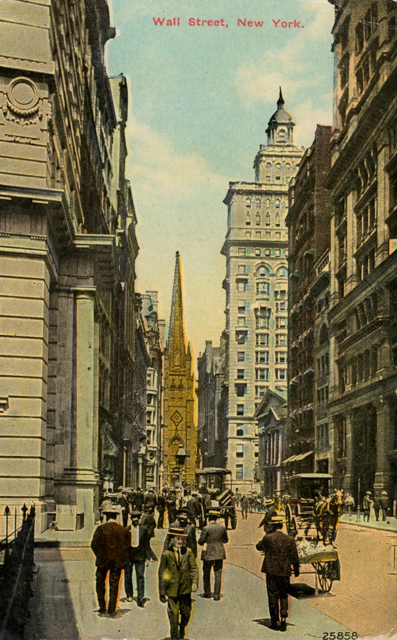 Wall Street, New York City, New York, USA, c1890-c1909 af Unbekannt