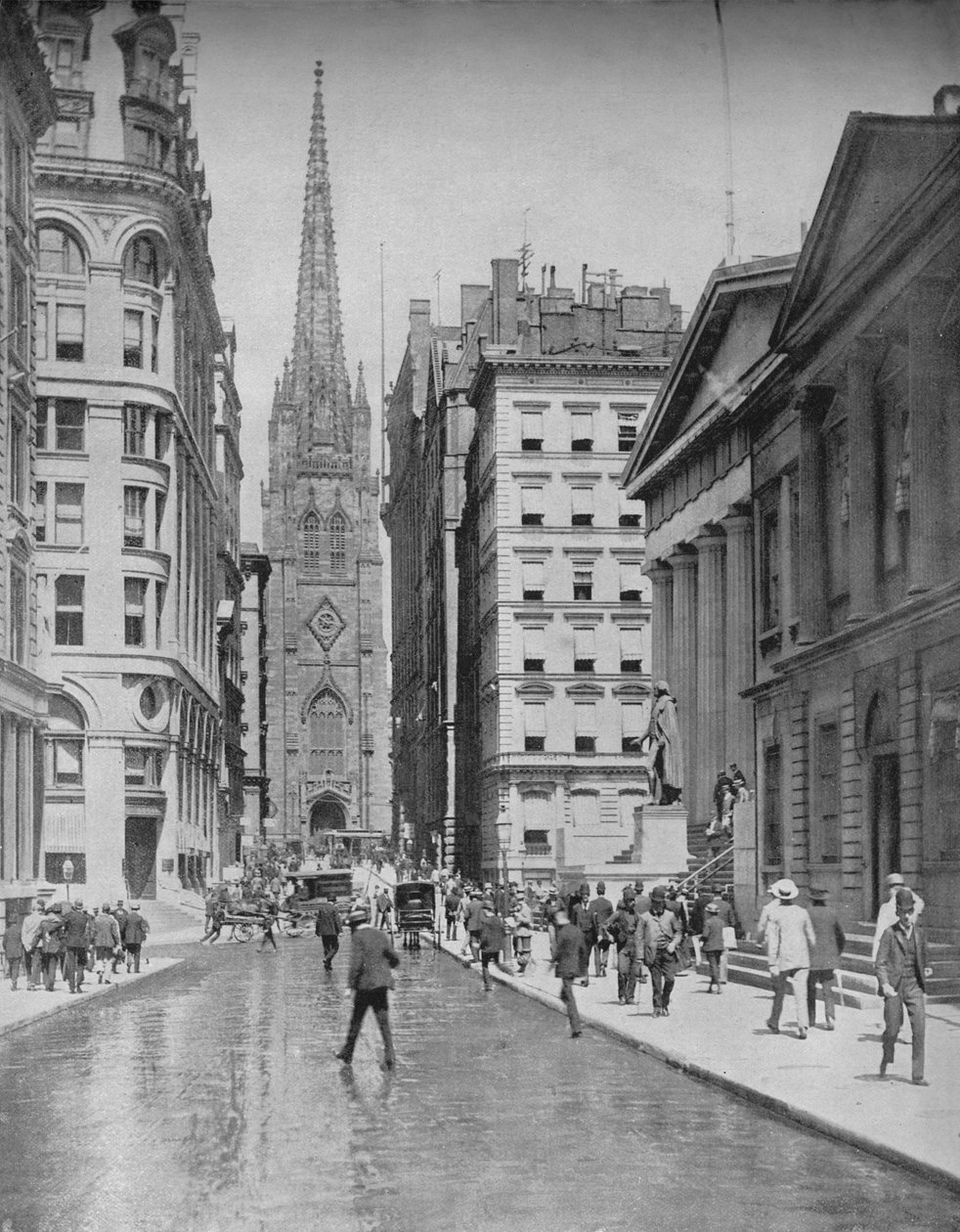 Wall Street, New York, c1897. af Unbekannt