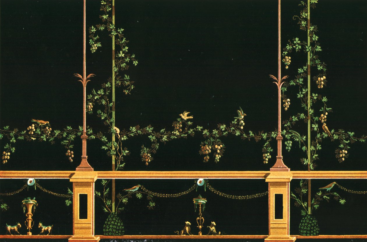 Vægdekoration, Pompeji, Italien, 1928. af Unbekannt