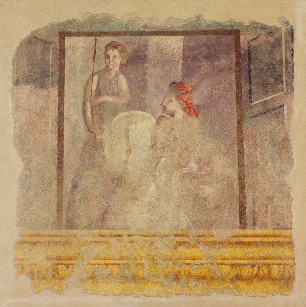 Wall painting fragment from the north wall of Room H of the Villa of P. Fannius ..., ca. 50-40 B.C. dani af Unbekannt