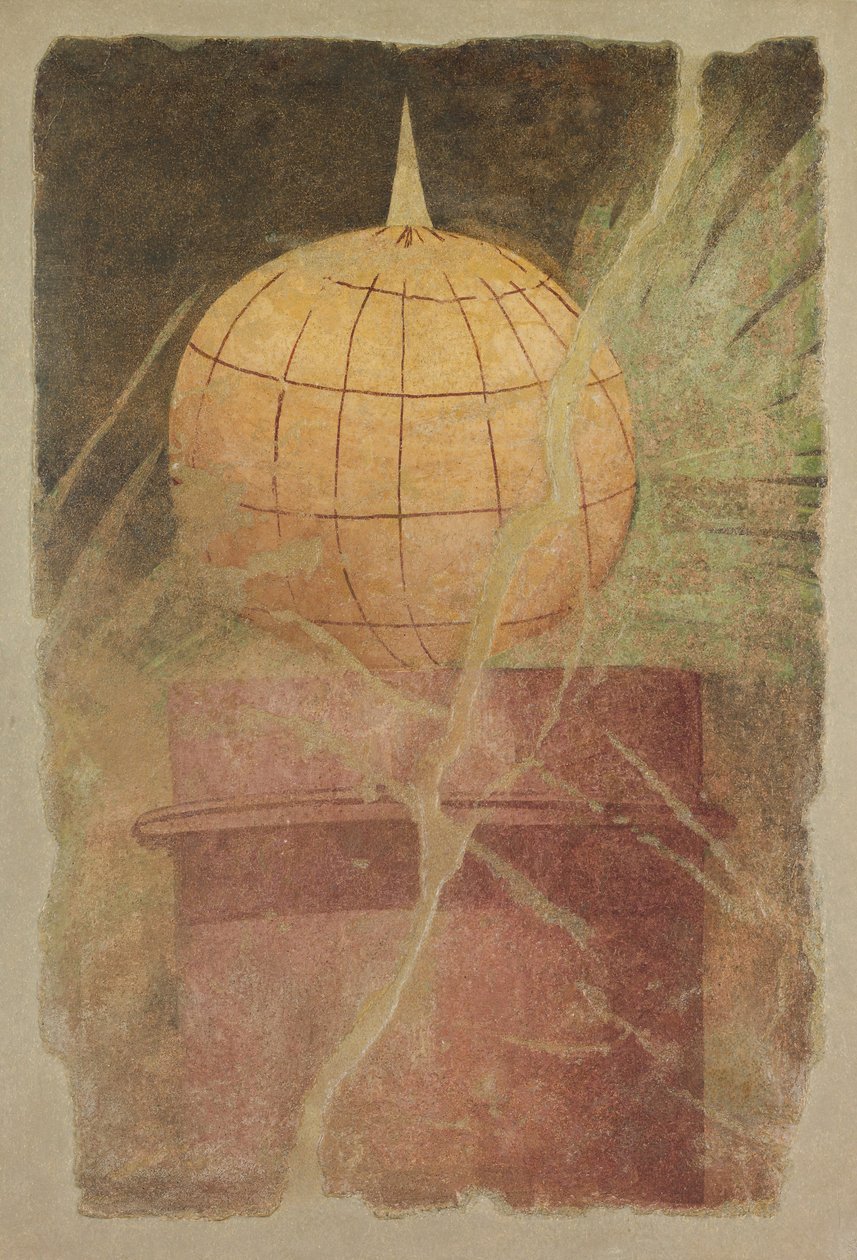 Vægmalerifragment fra peristylen af P. Fannius Synistors villa..., ca. 50-40 f.Kr. af Unbekannt