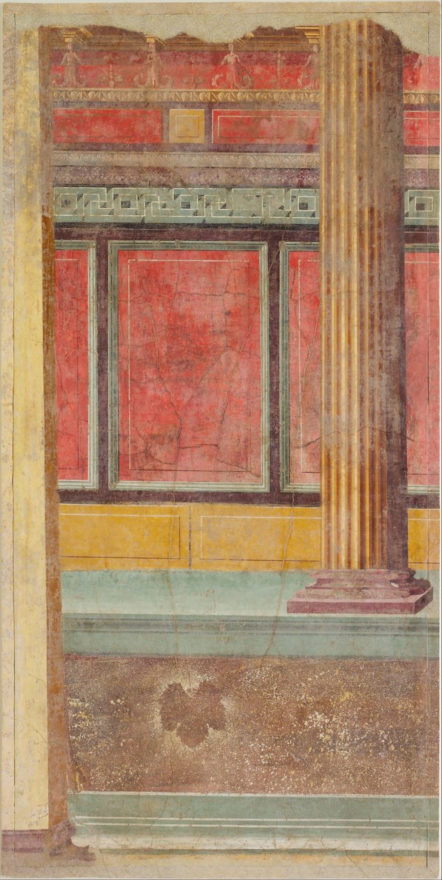 Vægmaleri fra værelse F i P. Fannius Synistors villa i Boscoreale, ca. 50-40 f.Kr. af Unbekannt
