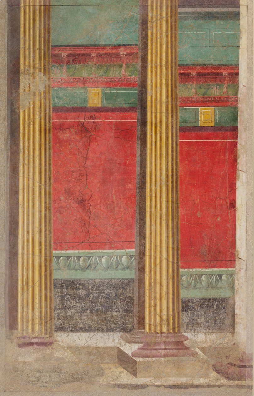Vægmaleri fra værelse F i P. Fannius Synistors villa i Boscoreale, ca. 50-40 f.Kr. af Unbekannt