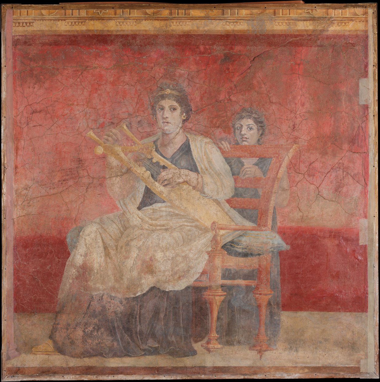 Vægmaleri fra værelse H i P. Fannius Synistors villa i Boscoreale, ca. 50-40 f.Kr. af Unbekannt