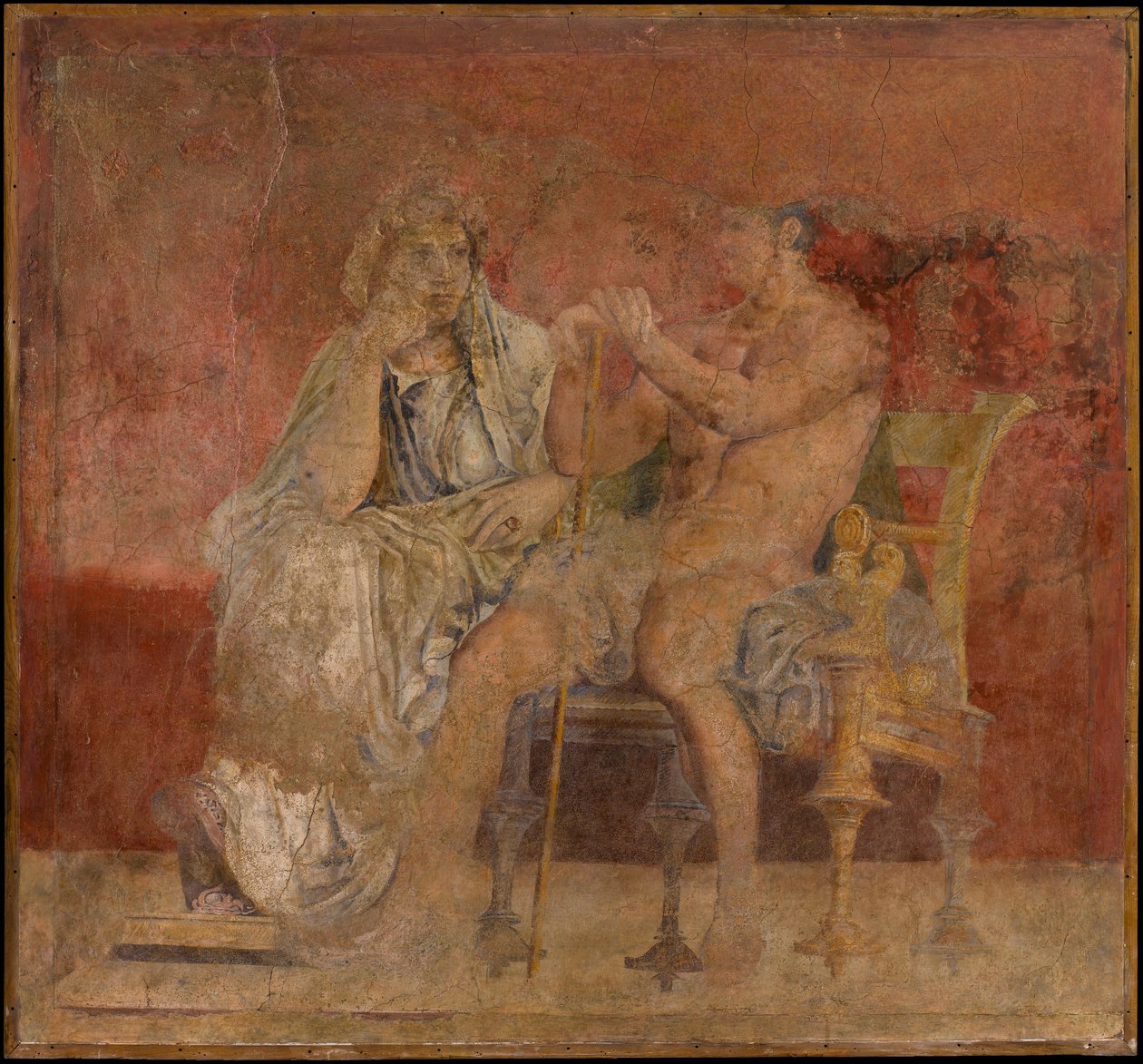Vægmaleri fra værelse H i P. Fannius Synistors villa i Boscoreale, ca. 50-40 f.Kr. af Unbekannt
