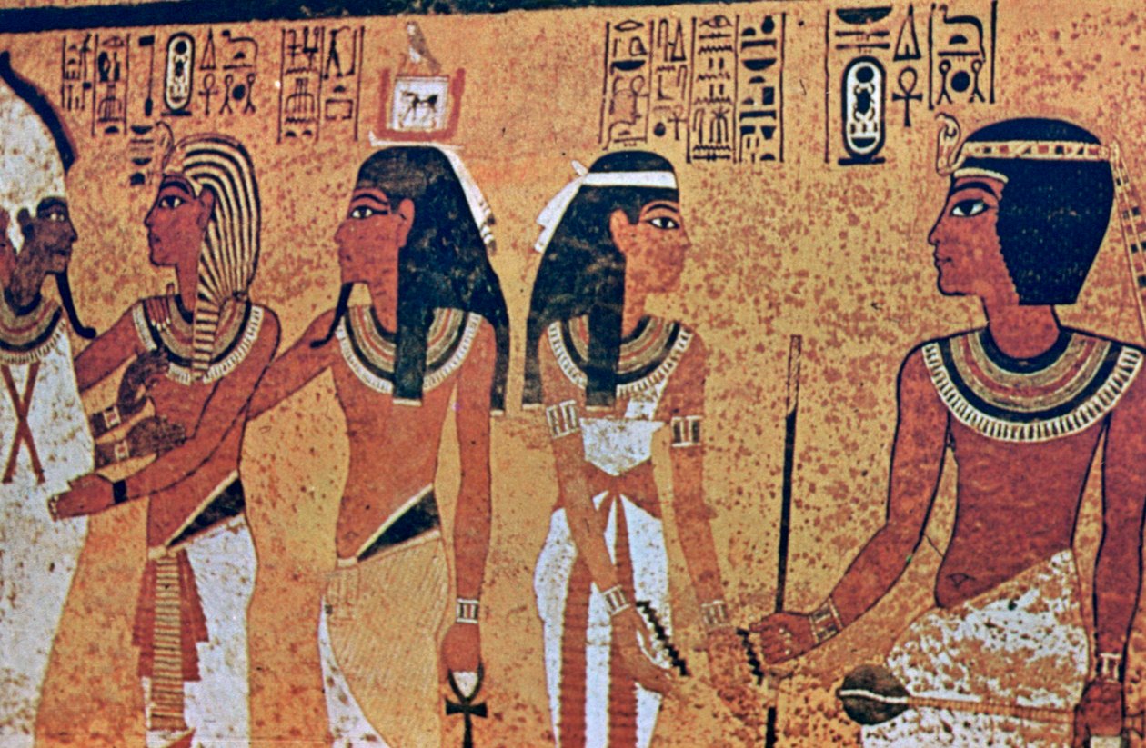 Vægmalerier i Tutankhamons grav, Kongernes Dal, Luxor, Egypten af Unbekannt