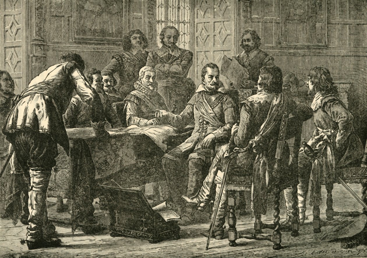 Wallenstein og Tilly holder et krigsråd, 1626, 1890. af Unbekannt