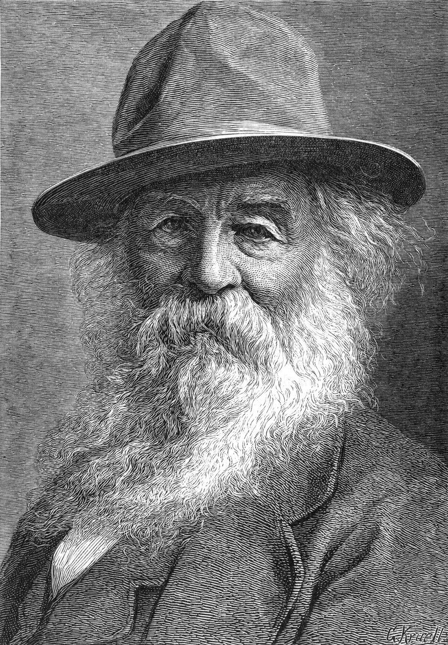 Walt Whitman 1819-1892, amerikansk digter, c1880