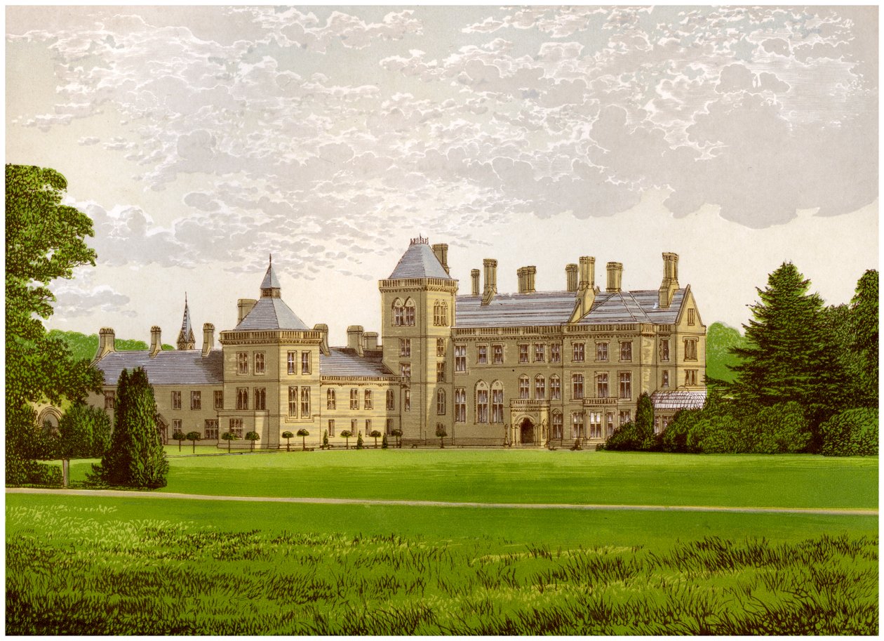 Walton Hall, Warwickshire, hjemsted for Baronet Mordaunt, c1880 af Unbekannt