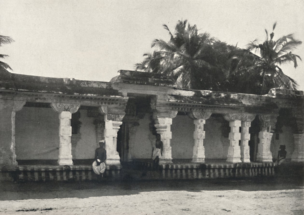 Lobby på et hinduistisk tempel, Ceylon, 1926 af Unbekannt