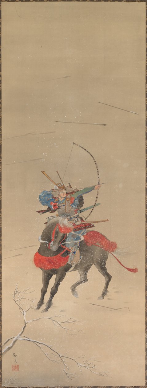 Kriger rejst på en hest, 1700-1800-tallet. af Unbekannt