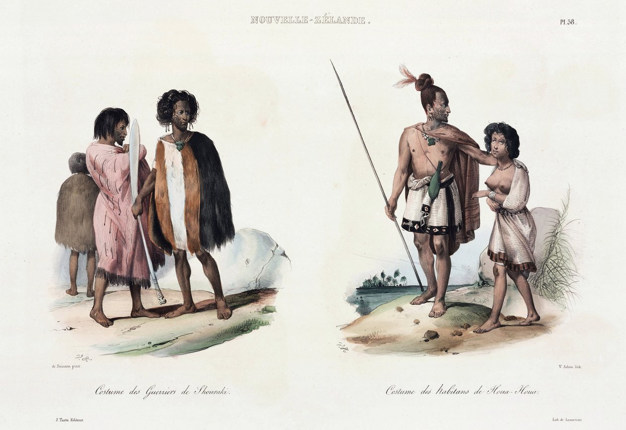 Warriors of Shouraki og indbyggere i Hoya Hoya, New Zealand af Unbekannt