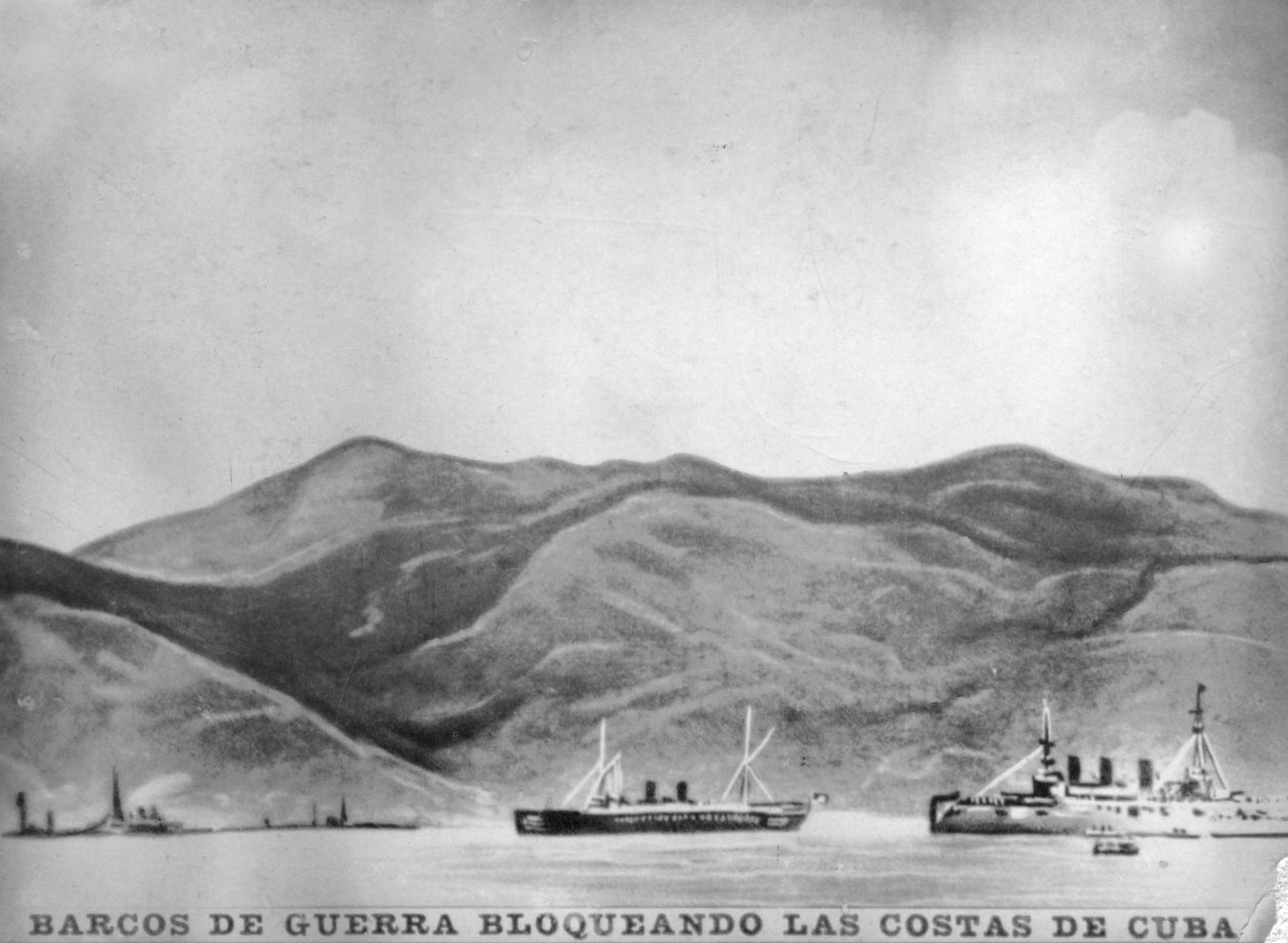 Krigsskibe blokerer Cubas kyst, 1898, 1920