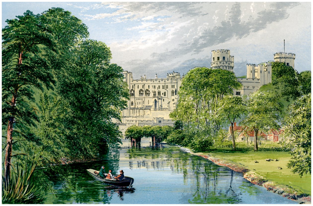 Warwick Castle, Warwickshire, hjemsted for jarlen af Warwick, c1880 af Unbekannt