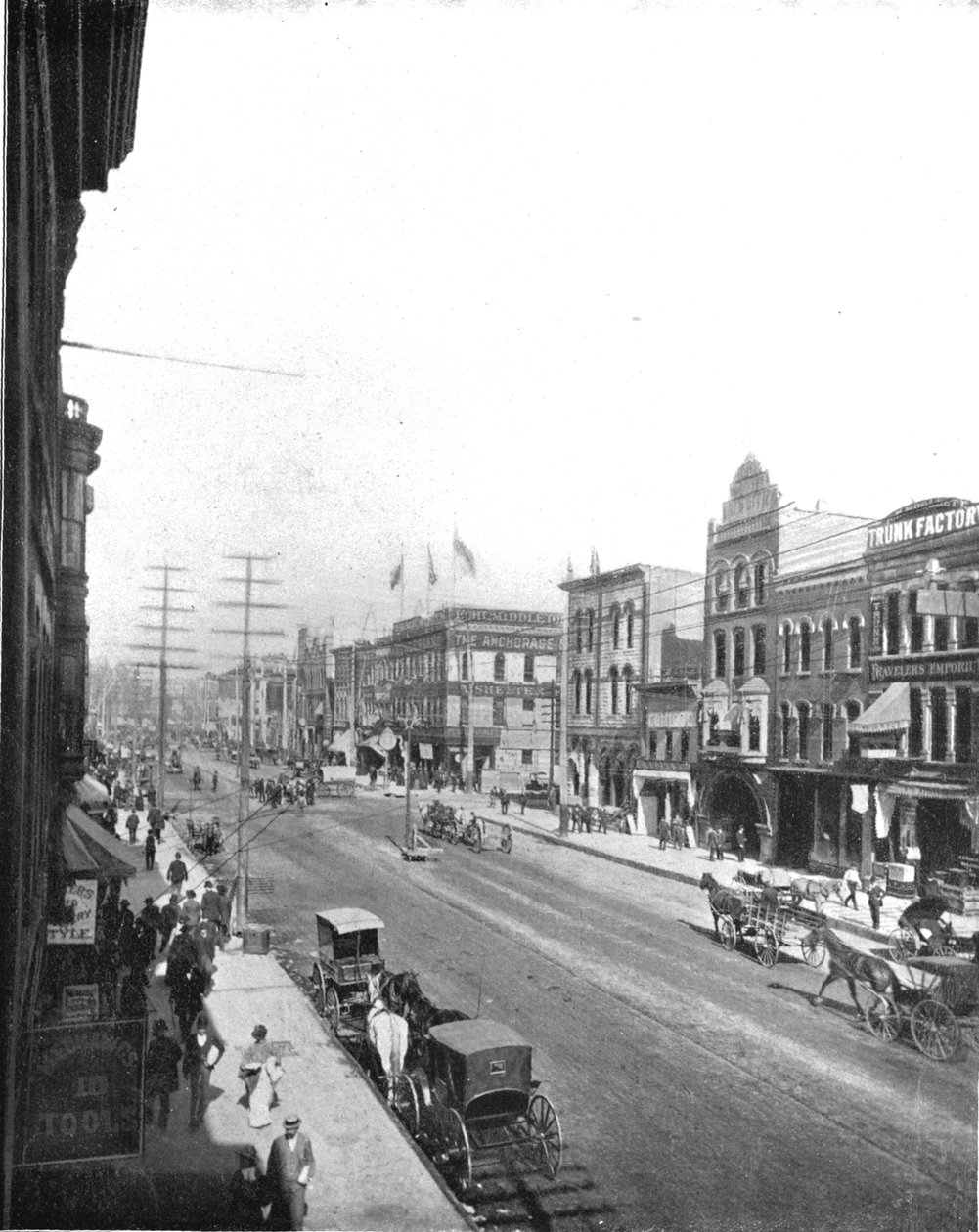 Washington Avenue, Minneapolis, Minnesota, USA, c1900. af Unbekannt
