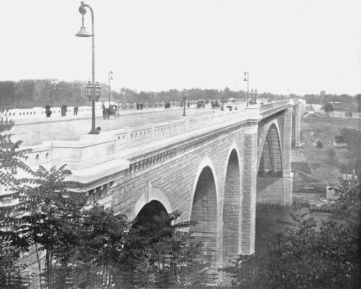 Washington Bridge, Harlem River, New York, USA, c1900. af Unbekannt