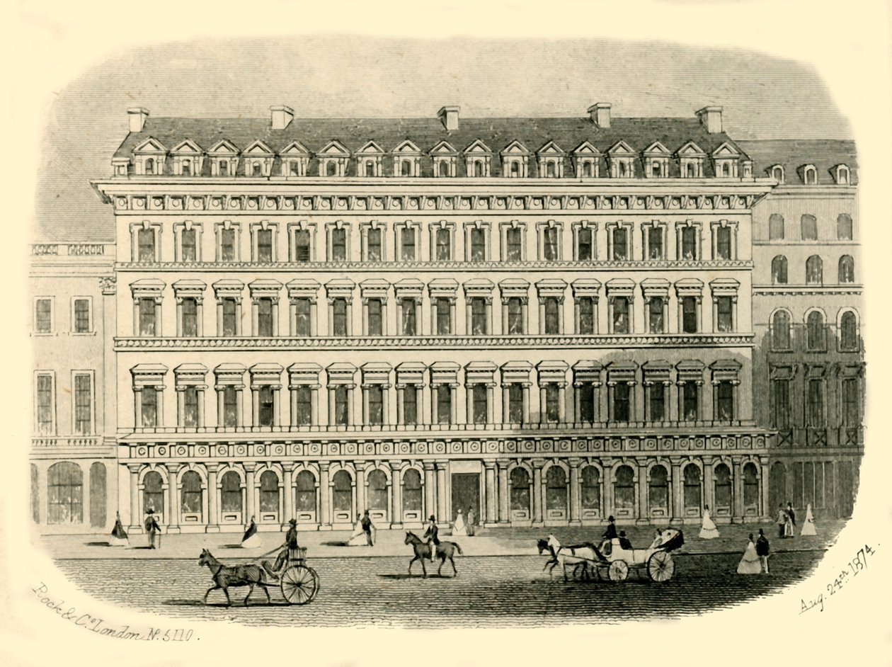 Washington Hotel, Liverpool, 1874. af Unbekannt