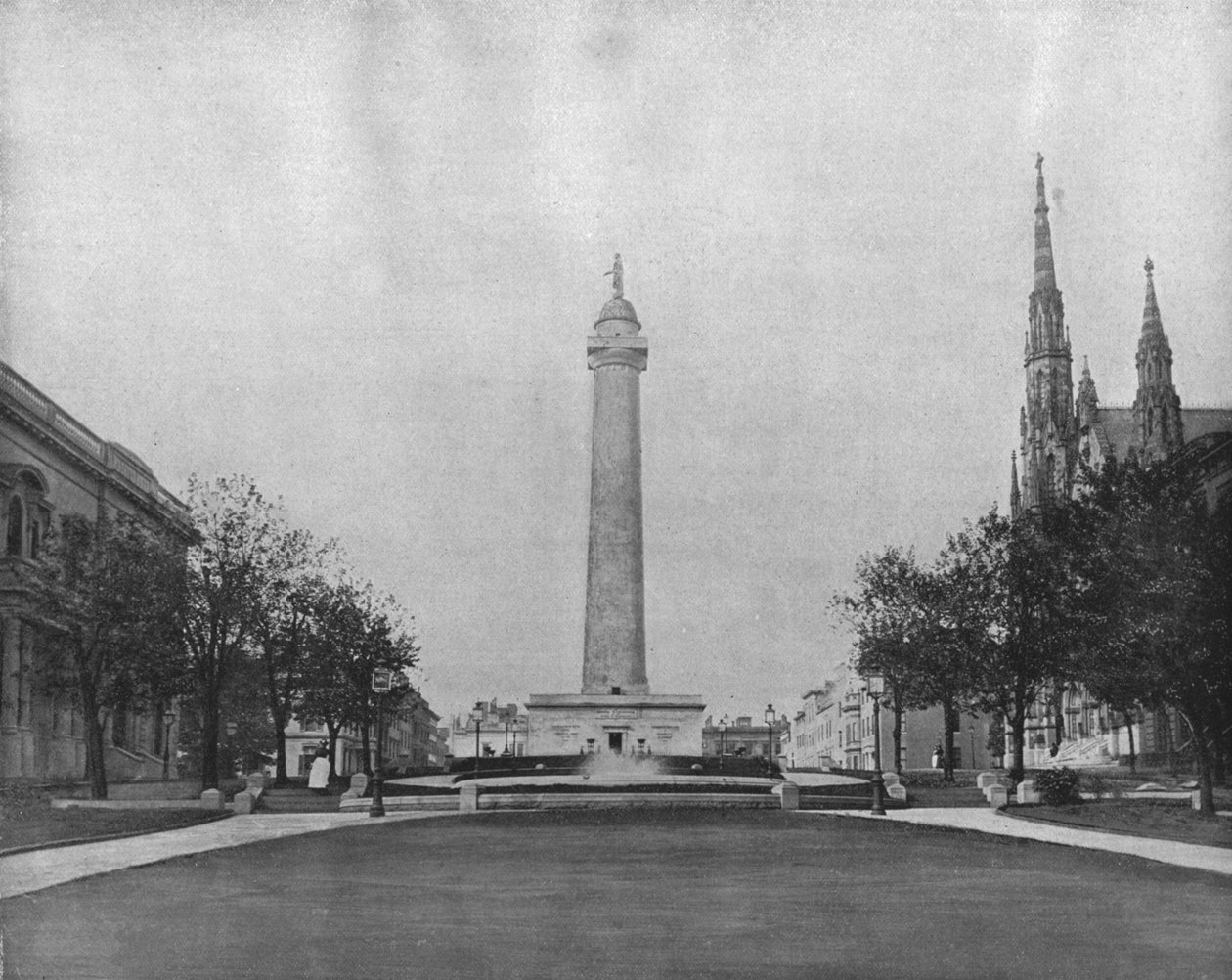 Washington Monument, Baltimore, Maryland, USA, c1900. af Unbekannt